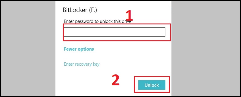 Nhấn Unlock